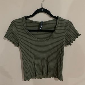 Stripped Semi-Cropped Tee